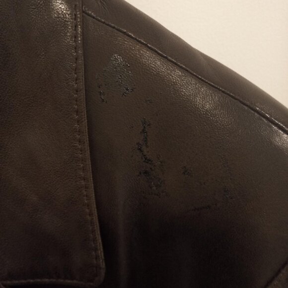 Dark brown DANIER LEATHER "Couture" jacket, size Small - Picture 7 of 9